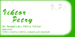 viktor petry business card